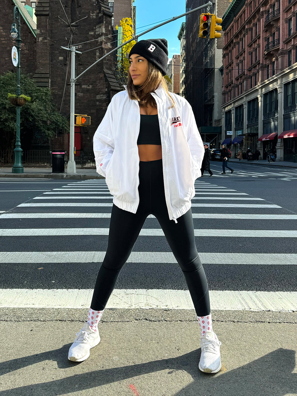 Barry's White Windbreaker Jacket - Lightweight Waterproof Outdoor Sports Coat for Men & Women - Perfect for Running, Hiking & Travel
