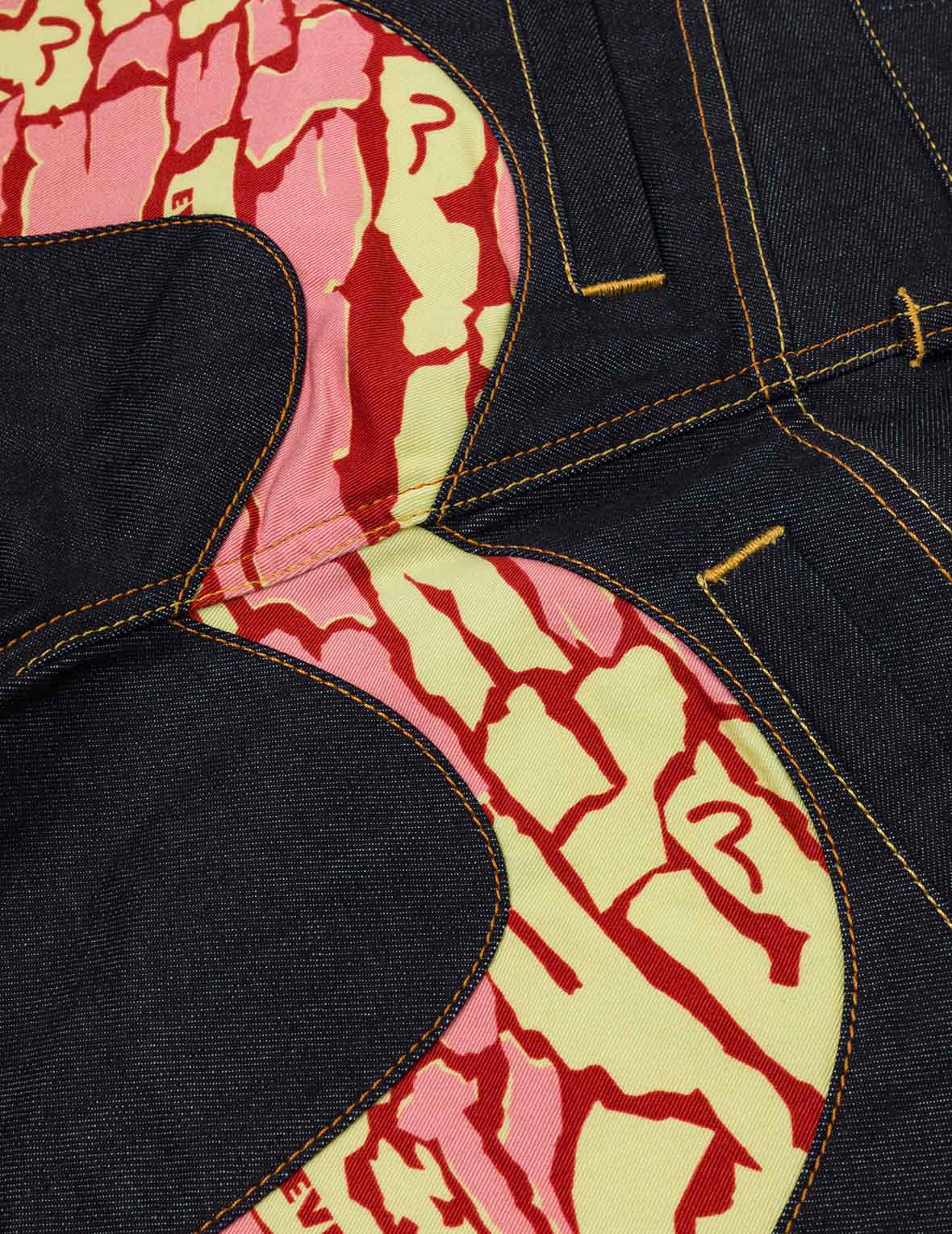 Ishigaki Camouflage Slim Fit Jeans for Men - Stretch Comfort Denim Pants with Hidden Pocket #2010 | Perfect for Outdoor Adventures, Casual Wear & Street Style