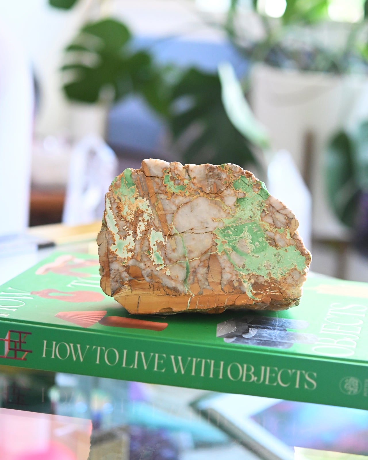 Natural Australian Variscite Stone with Polished Face - 4lbs Raw Crystal Specimen for Jewelry Making, Meditation & Home Decor