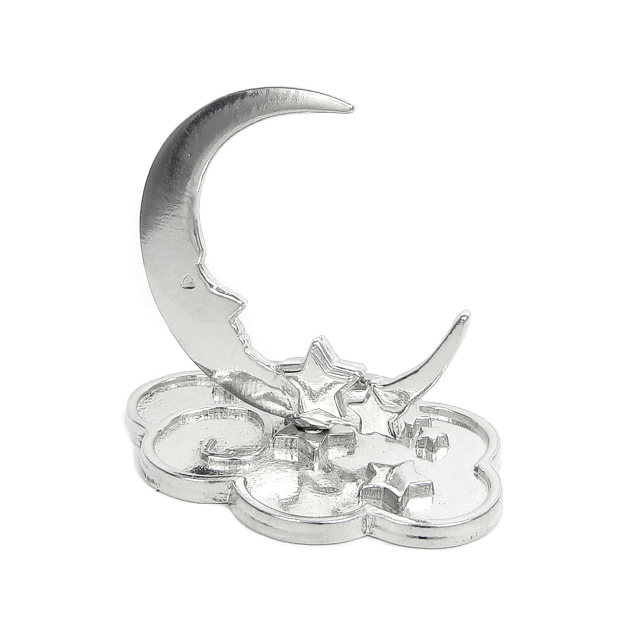 Celestial Pewter Moon & Stars Ring Holder - USA Handcrafted Gift for Jewelry Storage