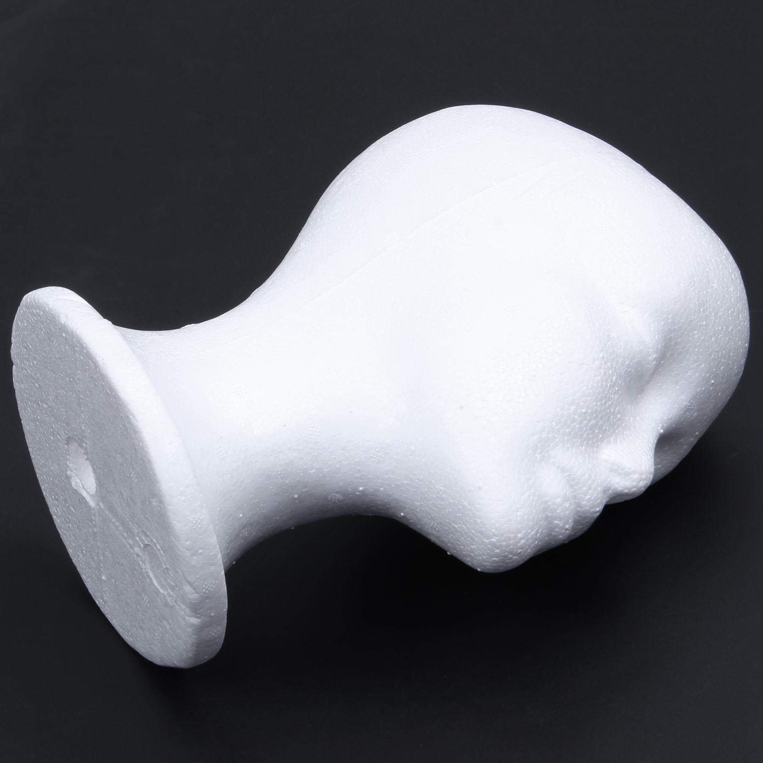 White Female Foam Mannequin Head for Hat & Wig Display - Perfect for Salon, Store, and Photography Styling