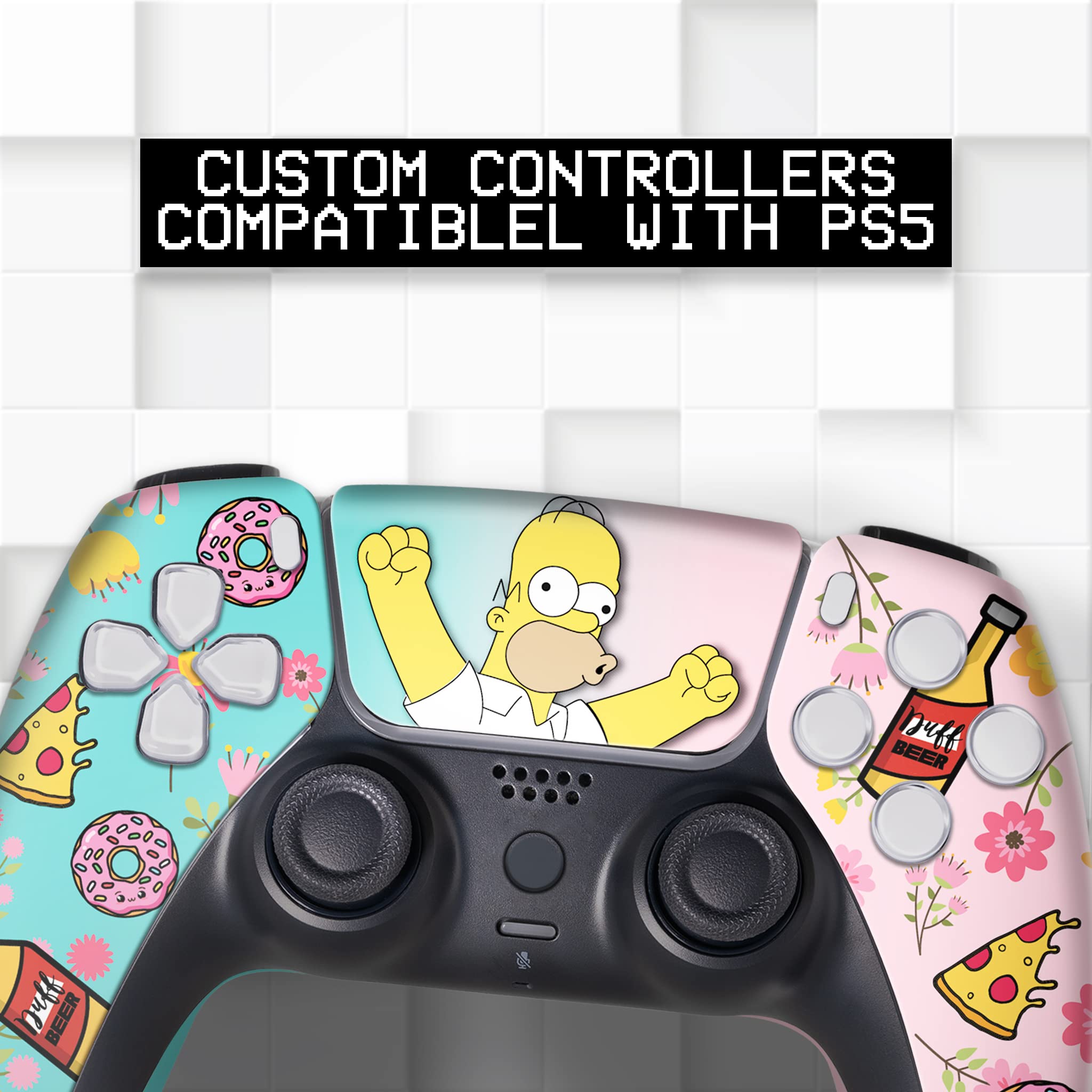 Custom Wireless PS5 Controller for Playstation 5 Console - Hydro-Dip Printed Gamepad (Not Just a Skin) | Modded & Proudly Made in USA | Perfect for Competitive Gaming & Long Play Sessions