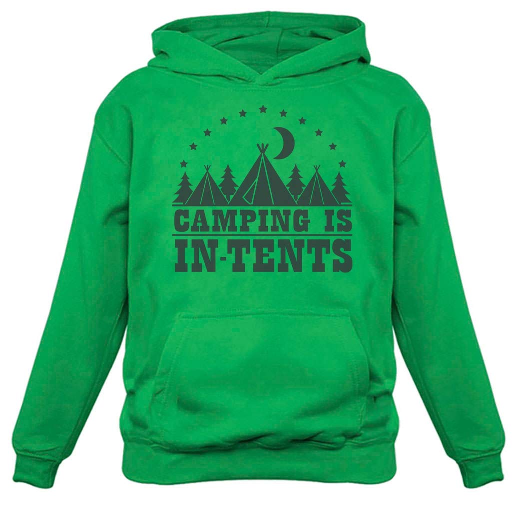 Funny Camping Hoodie for Women - 'Camping Is In Tents' Saying - Perfect Gift for Outdoor Enthusiasts & Nature Lovers - Great for Hiking, Backpacking & Campfire Nights