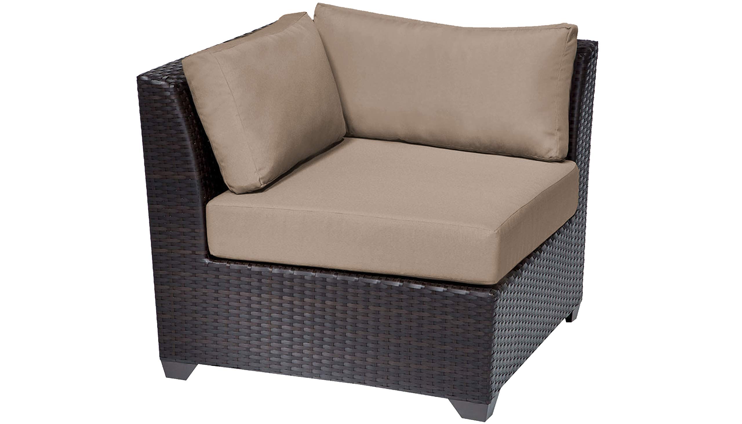 TK Classics BARBADOS-11d-NAVY 11-Piece Outdoor Wicker Patio Furniture Set in Navy Blue - Perfect for Poolside, Garden, and Backyard Relaxation