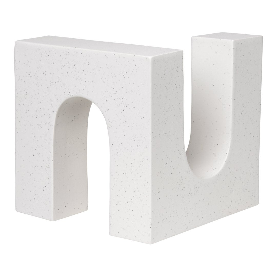 Kristina Dam Studio Brick Sculpture - Modern Abstract Home Decor for Living Room, Office & Bookshelf | Handmade Ceramic Art Piece for Minimalist Interiors