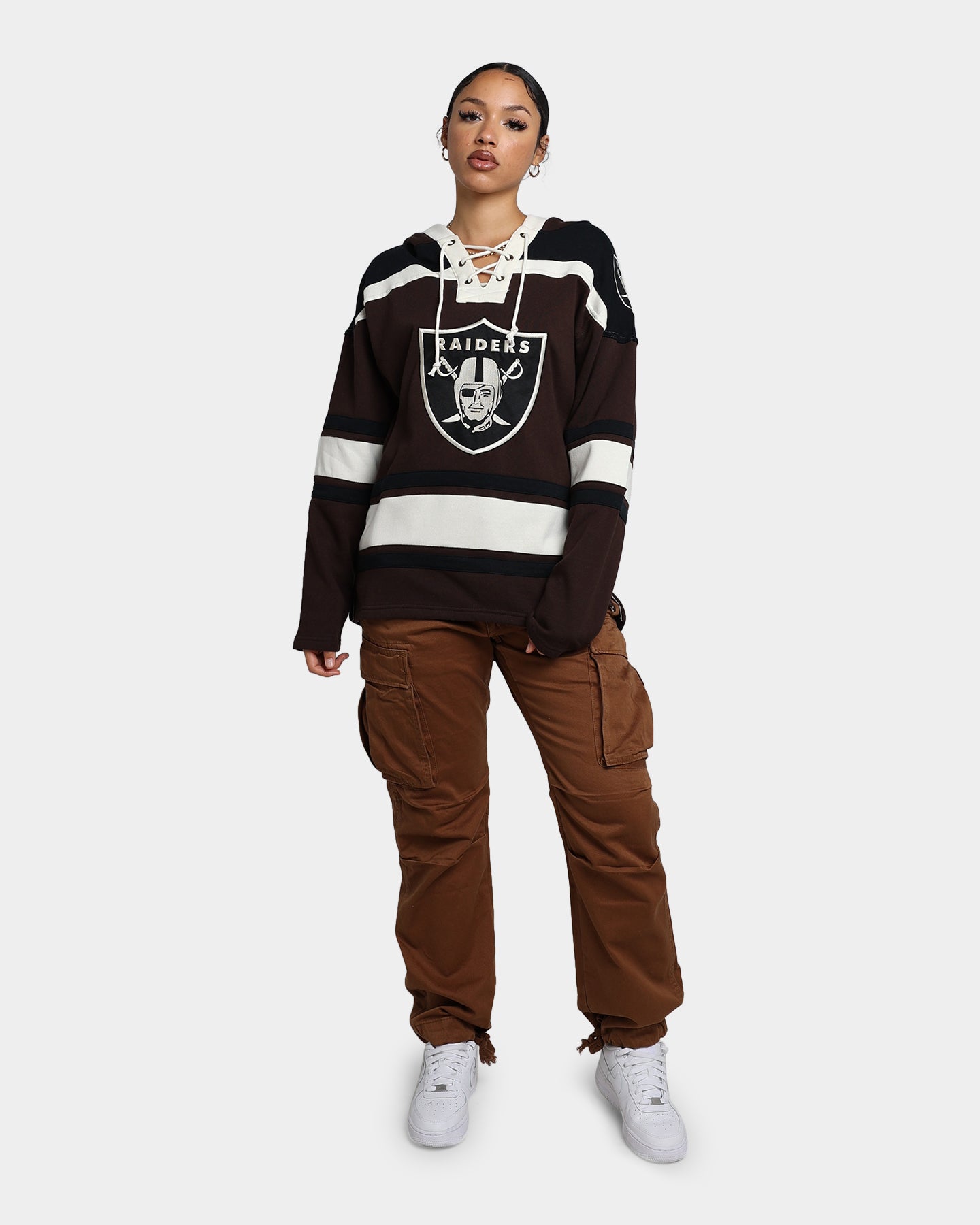 47 Brand Las Vegas Raiders Superior Lacer Hoodie Brown - NFL Fan Apparel for Men & Women - Perfect for Game Day, Tailgating & Casual Wear