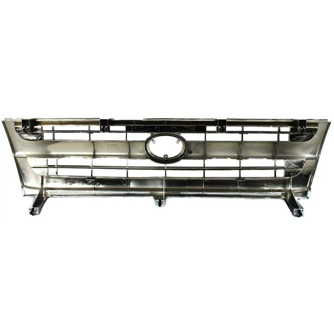 Chrome & Black Plastic Grille Replacement Assembly for Extended Cab Pickup Trucks - Auto Front Grill Upgrade for Ford, Chevy, Dodge | Off-Road & Daily Driving Protection