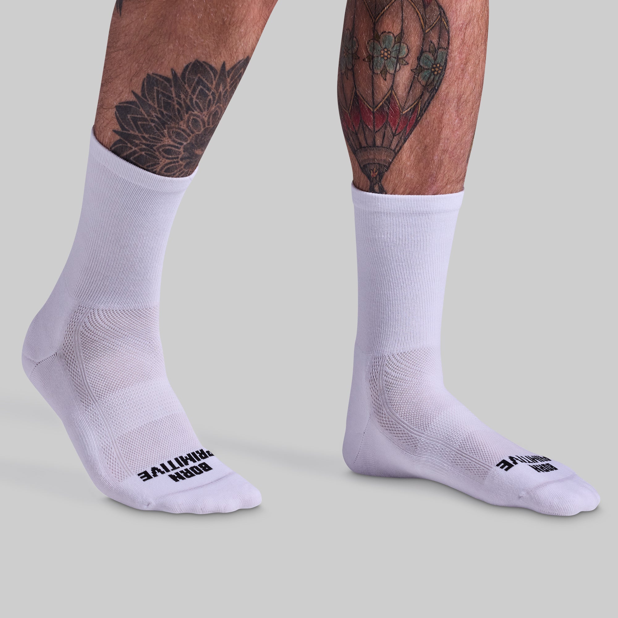 High-Performance Crew Socks 2-Pack - Moisture-Wicking Athletic Socks for Men & Women (Black/White) - Ideal for Running, Gym Workouts & Everyday Comfort