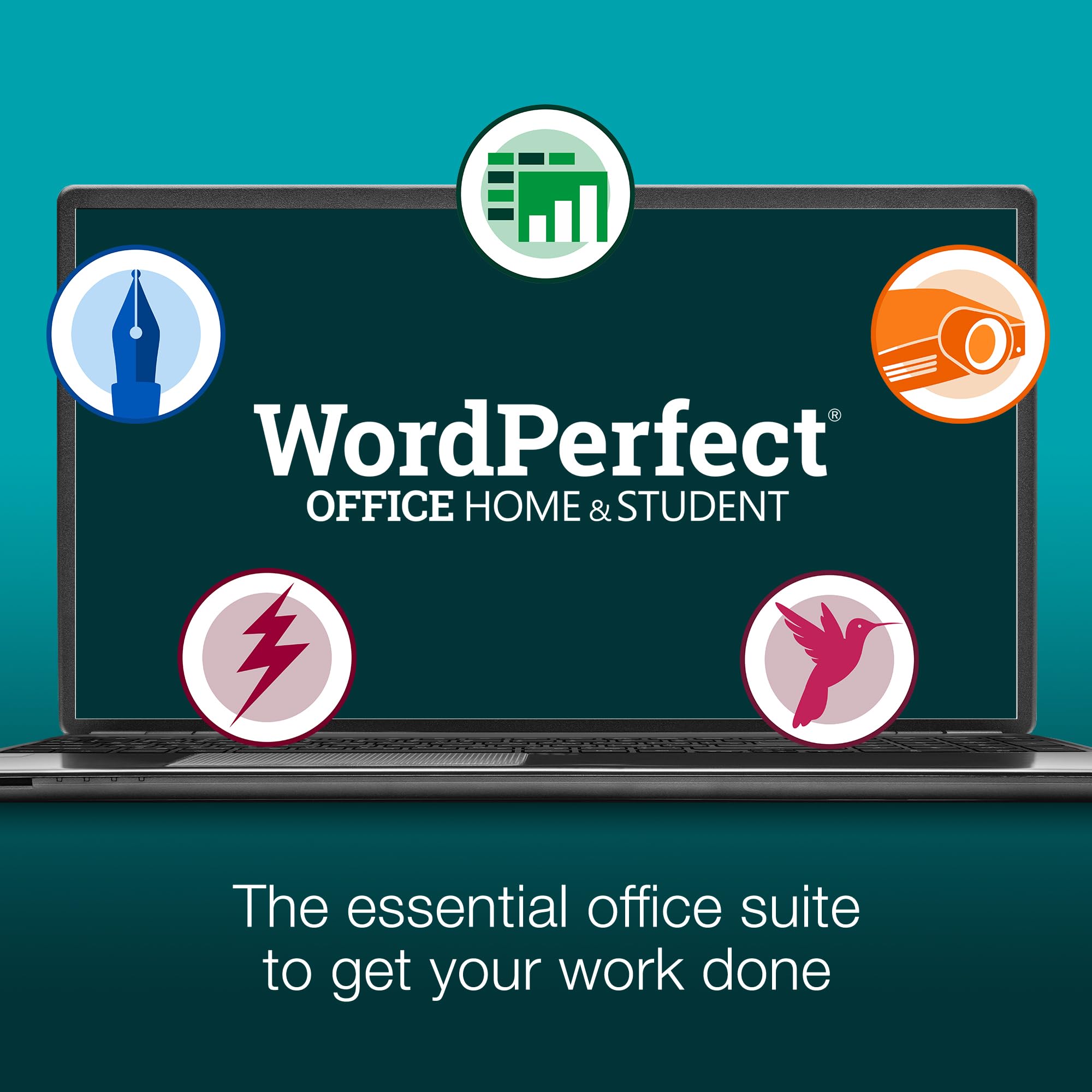 Corel WordPerfect Office Home & Student 2021 - Word Processor, Spreadsheet & Presentation Software Suite [PC Download] - Perfect for Students, Home Office & School Projects