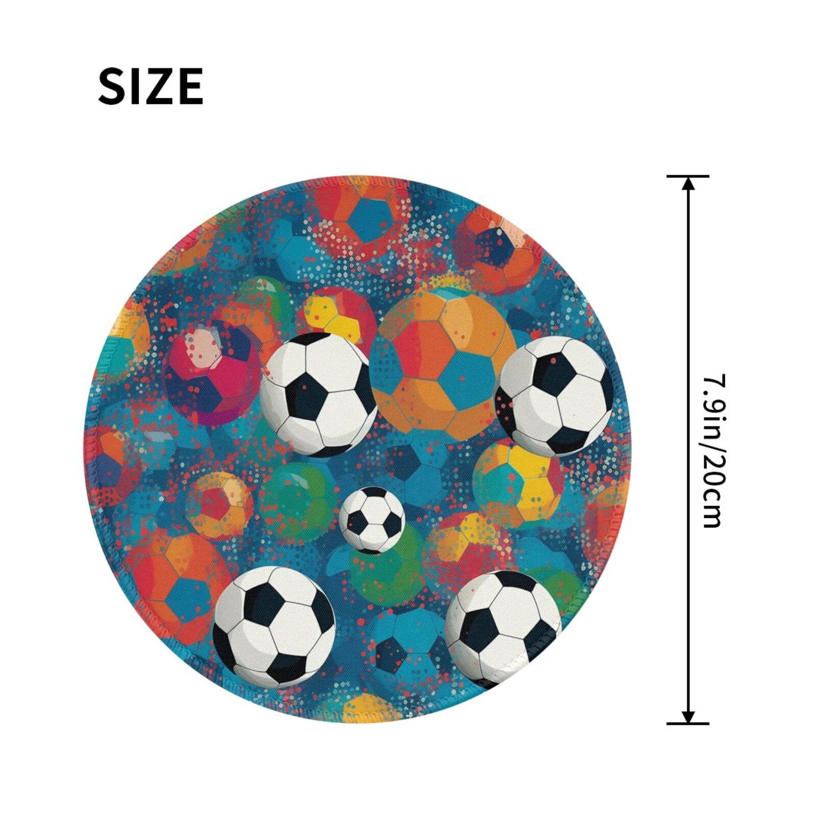 Vibrant Football Print Mouse Pad Set - 2 Pack Non-Slip Rubber Gaming Mouse Mat for Computer, Laptop, Desk | Perfect for Office Work, Gaming & Home Use