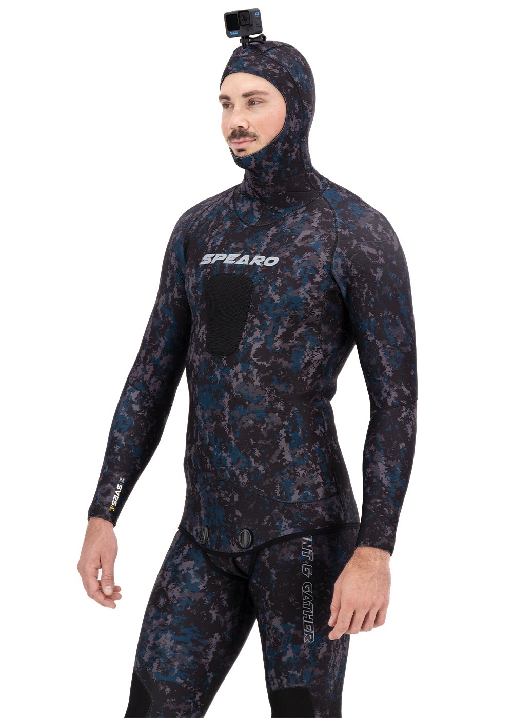 Spearo Men's 7 Seas 5mm Neoprene 2-Piece Wetsuit for Scuba Diving, Spearfishing & Cold Water Surfing - Premium Thermal Protection