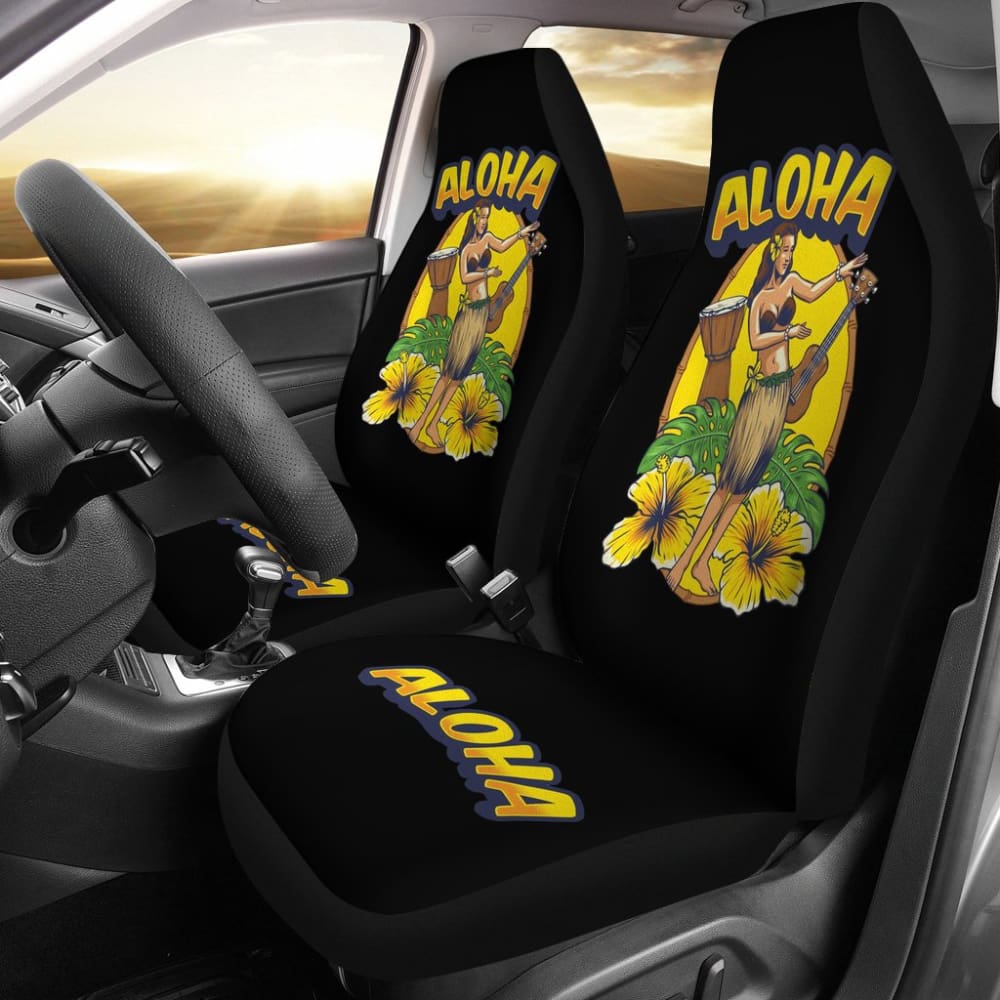 Premium Aloha Custom Car Seat Covers - Universal Fit for Cars, Trucks & SUVs - Breathable & Durable Auto Accessories (210803) - Perfect for Road Trips, Commuting & Vehicle Protection