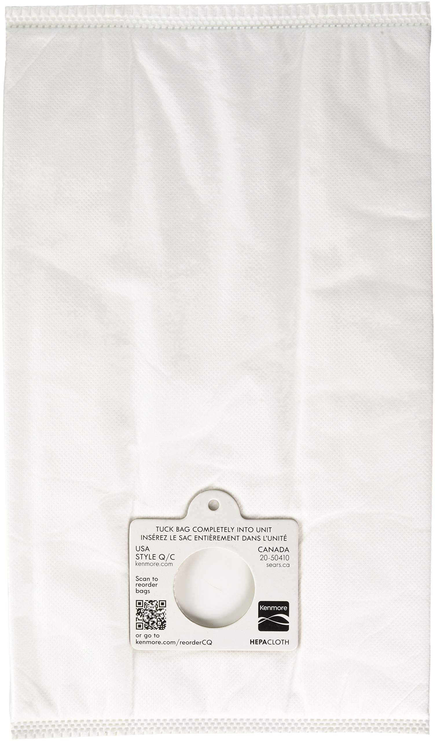 Kenmore 53292 Style Q HEPA Cloth Vacuum Bags 6-Pack - Compatible with Kenmore Canister Vacuum Cleaners | Traps Dust, Allergens & Pet Hair | Ideal for Home Cleaning & Allergy Relief