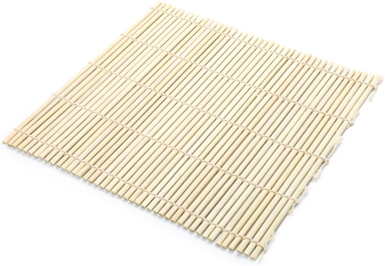 Premium Bamboo Sushi Rolling Mat - Natural & Eco-Friendly Sushi Maker Kit for Perfect Homemade Sushi Rolls - Great for Sushi Parties, Meal Prep & Japanese Cooking