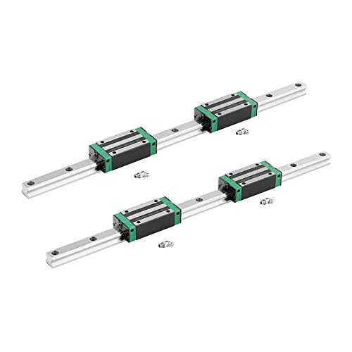 HGH20 CNC Square Linear Guide Rail Kit - 2Pcs 50-inch (1270mm) Rails + 4Pcs HA Long Carriage Slider Blocks - Precision Linear Motion System for 3D Printers, CNC Machines, Laser Cutters, and DIY Projects