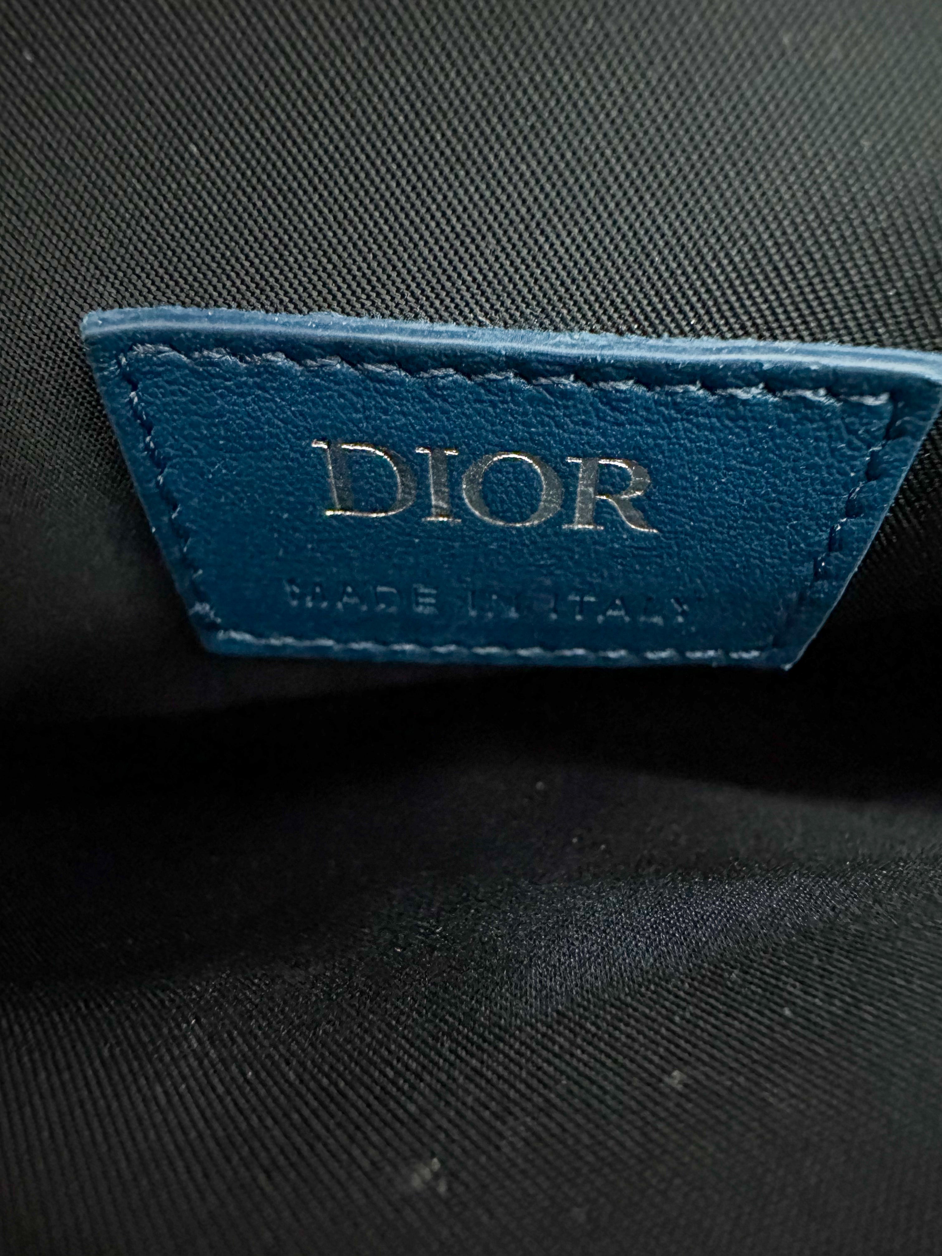 Dior Blue Oblique Galaxy Saddle Bumbag - Luxury Designer Waist Bag for Women | Perfect for Travel, Shopping & Everyday Use