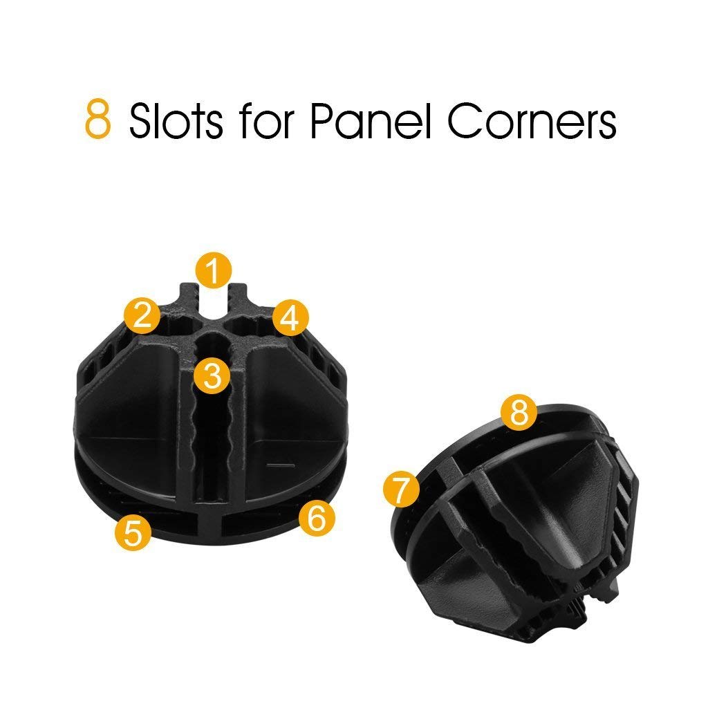 URBEST 10-Pack Black Wire Cube Connectors - Heavy Duty Plastic Closet Organizer Connectors for Modular Storage Shelves & Wire Grid Systems | Perfect for Closet Organization, DIY Shelving & Home Storage Solutions
