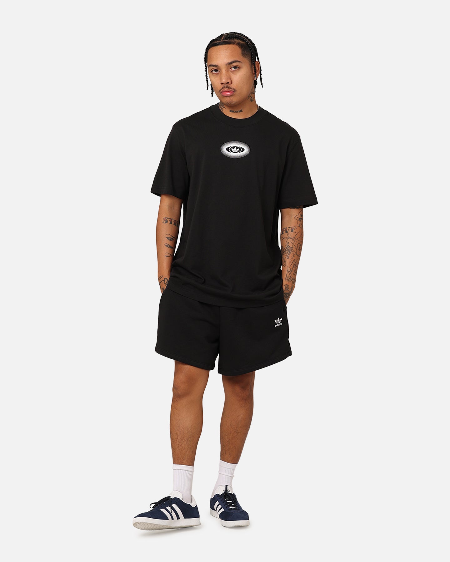 Adidas Rekive Graphic T-Shirt for Men - Black Cotton Short Sleeve Tee - Casual Wear, Street Style & Everyday Outfits