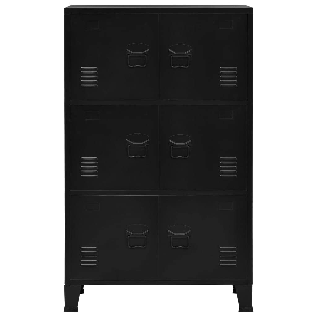 6-Door Steel File Cabinet with Shelf - 29.5
