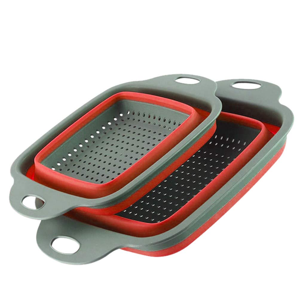 Foldable Silicone Sink Rack - Multipurpose Colander & Strainer for Washing Fruits, Vegetables, and Kitchen Utensils | Space-Saving Kitchen Organizer for Small Spaces & RVs