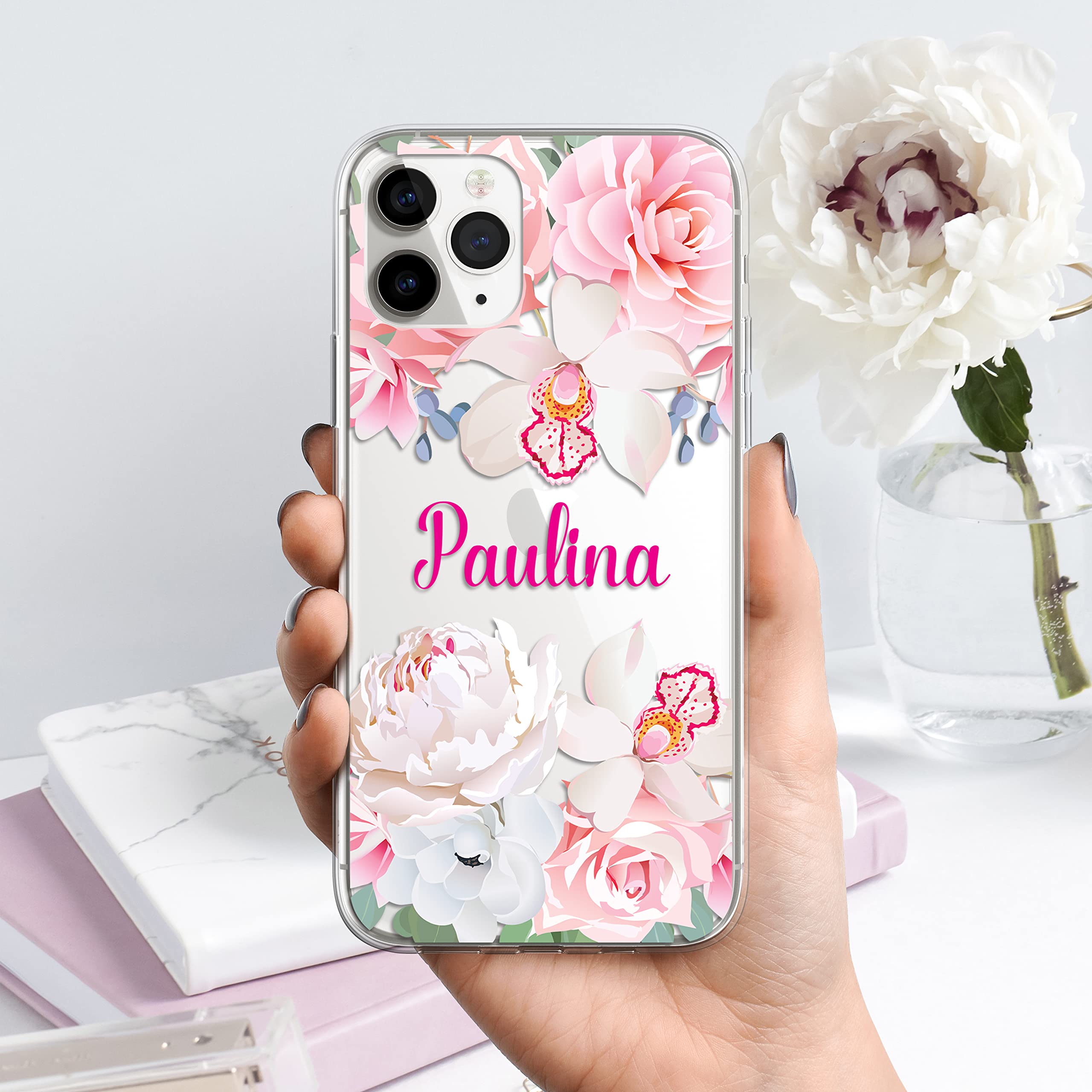 Custom Monogram Personalized Phone Case for iPhone 16/15/14/13/12 Mini - Durable Protective Cover with Unique Name Design | Perfect Gift for Birthday, Anniversary & Daily Use