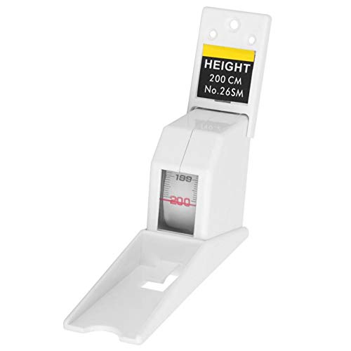 2M Retractable Height Measuring Tape - Metal Ruler for Kids & Adults, White | Perfect for Home, School & Gym Use