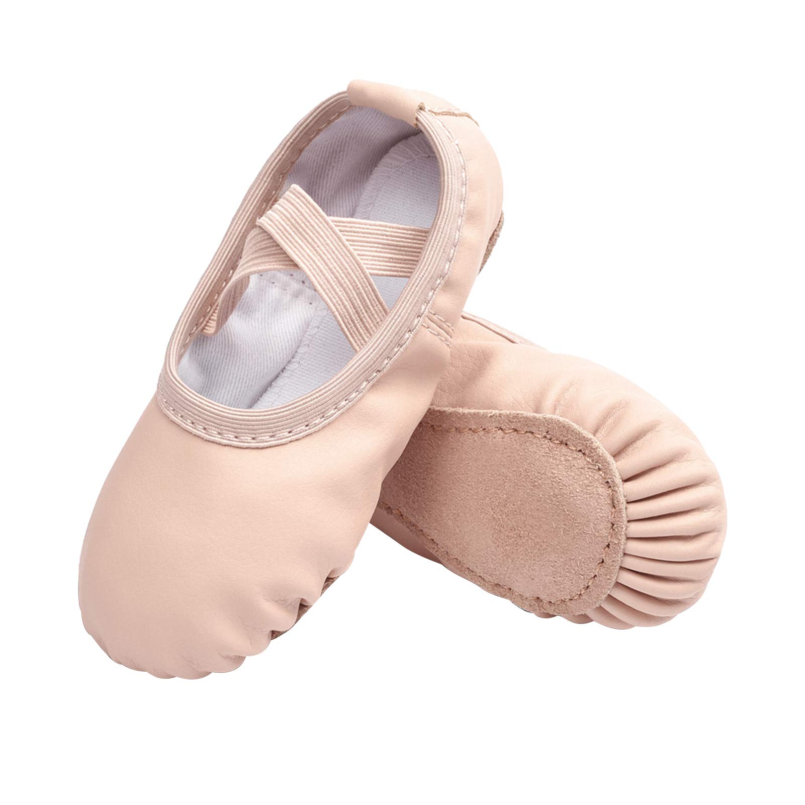 Stelle Girls & Boys Ballet Shoes - Soft Leather Dance Slippers for Toddlers, Little Kids & Big Kids - Perfect for Ballet Class, Dance Practice & Recitals