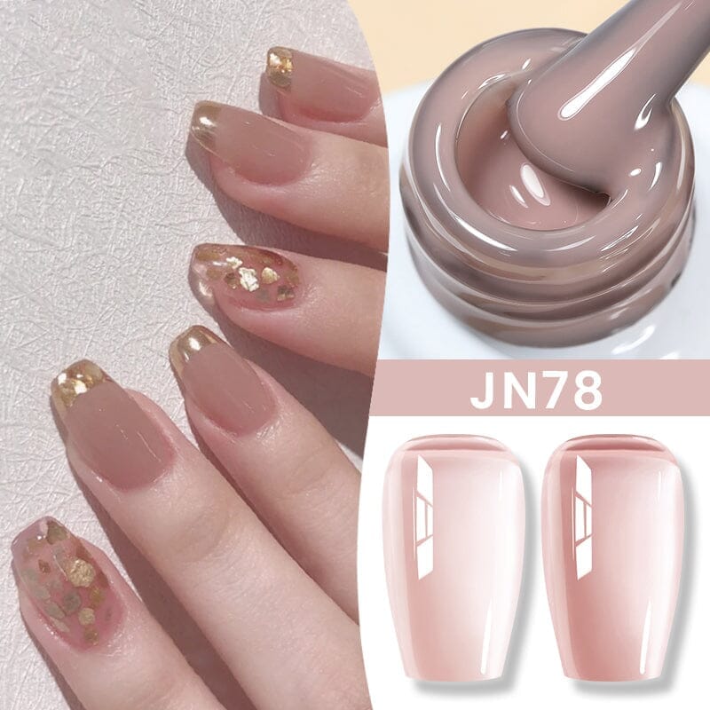 Jelly Gel Polish Set - JN75 & JN89 Colors - 10ml Nail Polish Kit for Professional Salon & Home Manicure - Long Lasting UV/LED Gel Nail Art for Women - Perfect for Parties, Weddings & Everyday Wear