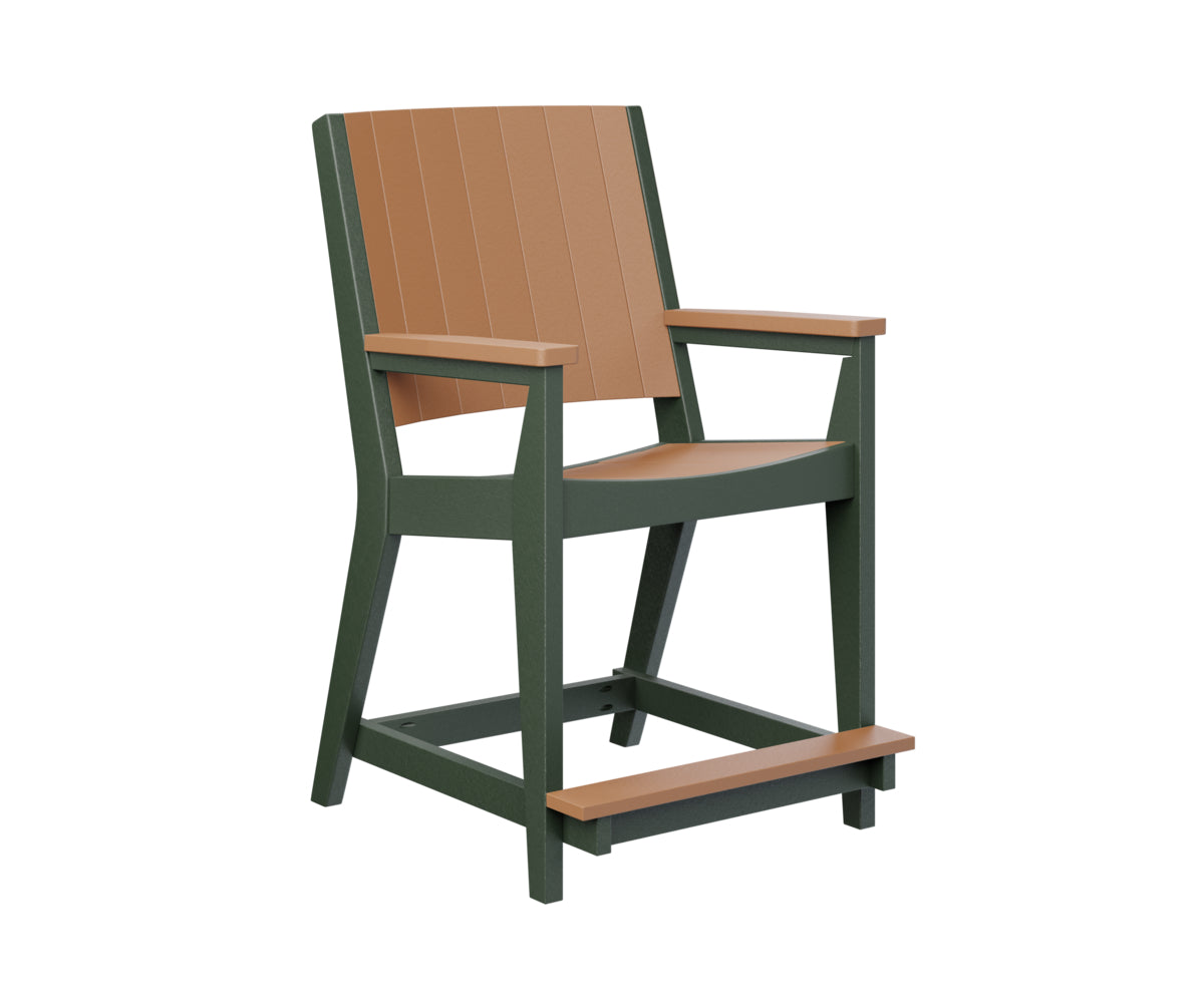 Berlin Gardens Mayhew Chat Counter Chair - Stylish Bar Stool for Kitchen Island, Breakfast Nook & Home Decor - Durable Indoor/Outdoor Use