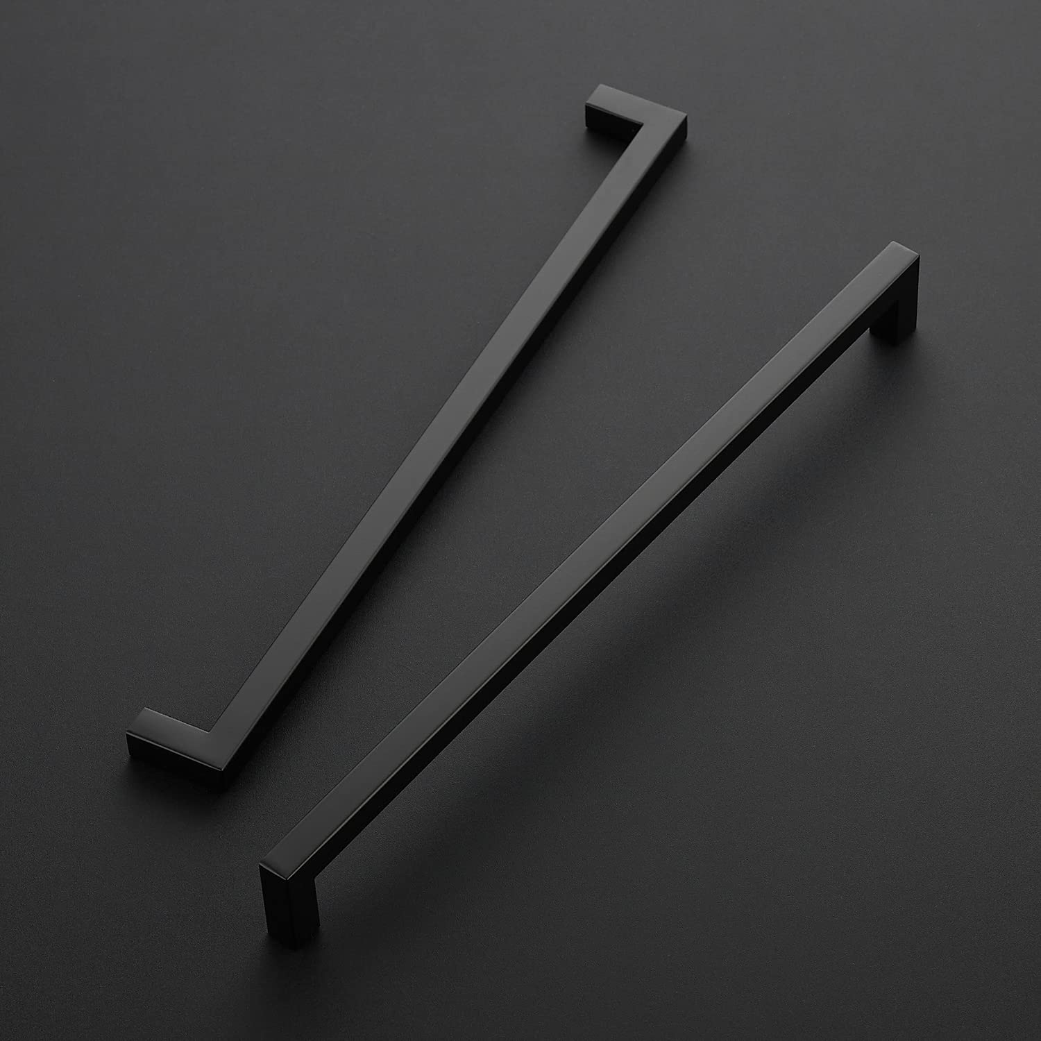 Ravinte 12-Pack 3.5 Inch Matte Black Square Cabinet Handles - Modern Kitchen Cabinet Pulls & Drawer Handles for Cabinets, Cupboards, Dressers - Perfect for Home, Office, and RV Renovation