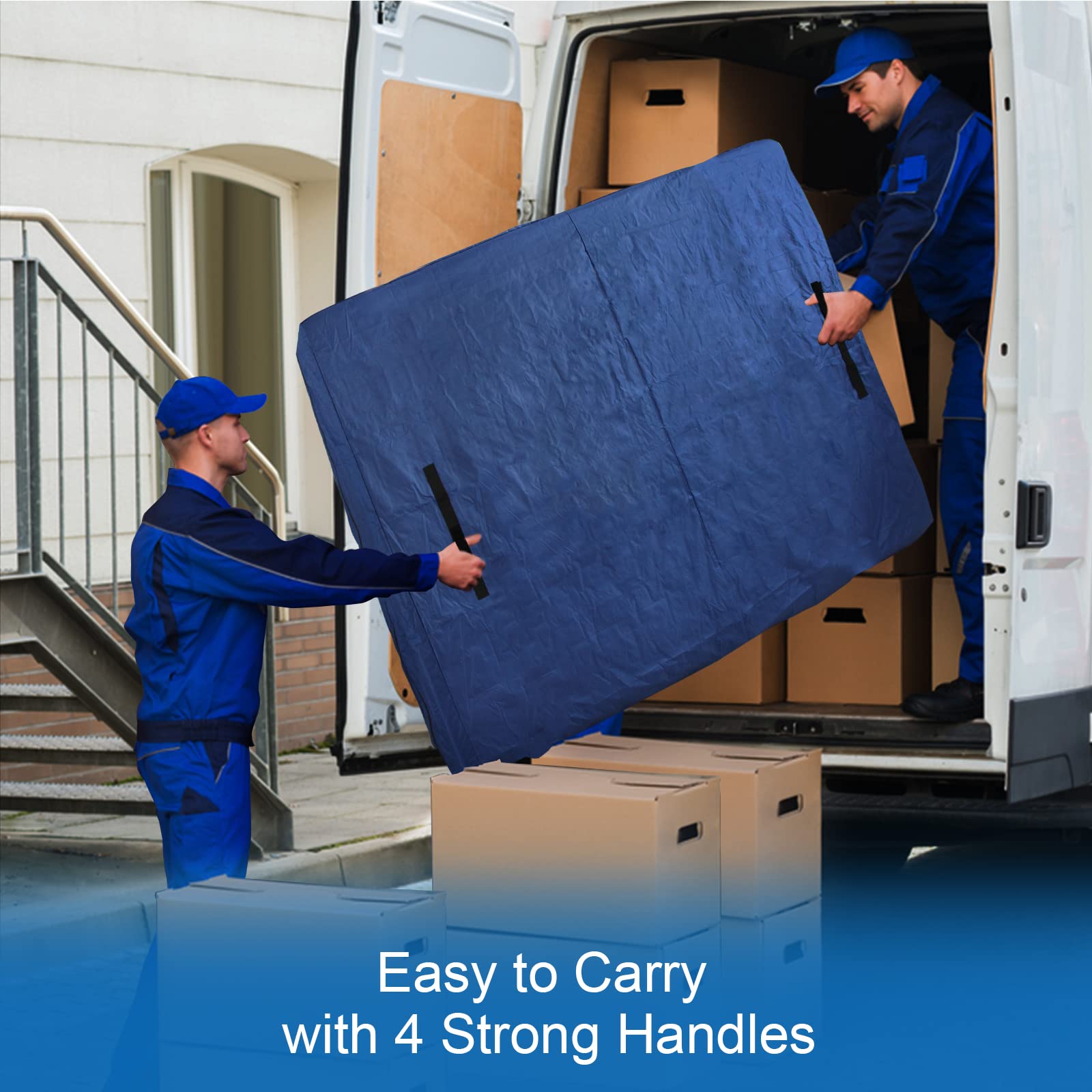 Queen Size Waterproof Mattress Storage Bag for Moving - Heavy Duty Zippered Mattress Cover with Handles, Reusable Moving Supplies | Perfect for Home Storage, Dorm Moves & Long-Term Mattress Protection