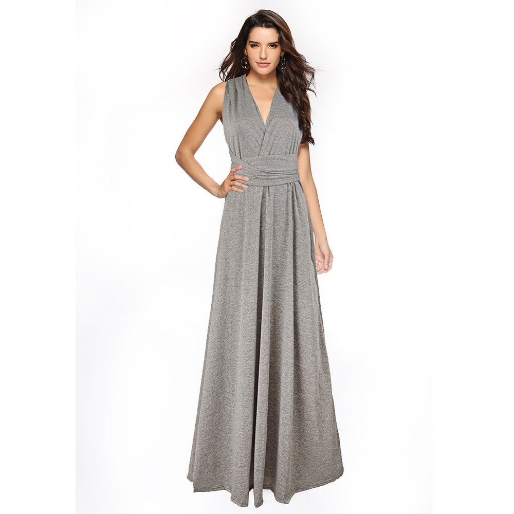 Boho Convertible Maxi Dress for Women - Versatile Summer Beach & Club Wear