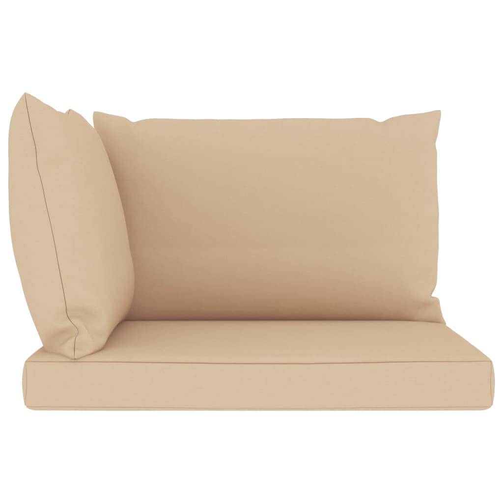 Premium 3-Piece Pallet Sofa Cushion Set - Waterproof Outdoor Patio Furniture Cushions for Chairs & Loungers - Soft Beige Fabric - Perfect for Backyard, Deck & Poolside Relaxation