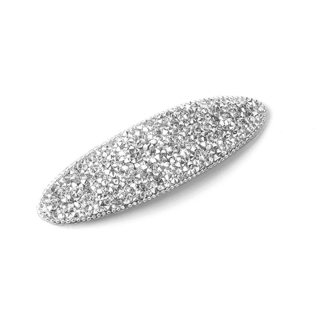 3PCS Sweet Rhinestone Hair Clips for Women - Elegant Alloy Hairpins, Fashionable Barrettes & Side Hair Clips (Silver) | Perfect for Weddings, Parties & Daily Styling