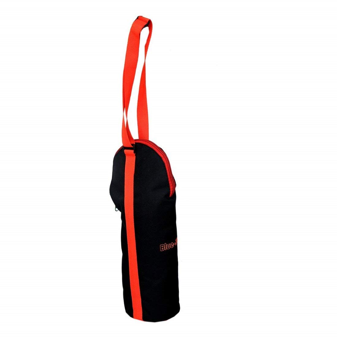 Kuber Industries 1L Canvas Water Bottle Bag with Zipper Closure & Adjustable Strap - Insulated Bottle Cover for Hiking, Gym, Work & Travel (Black)