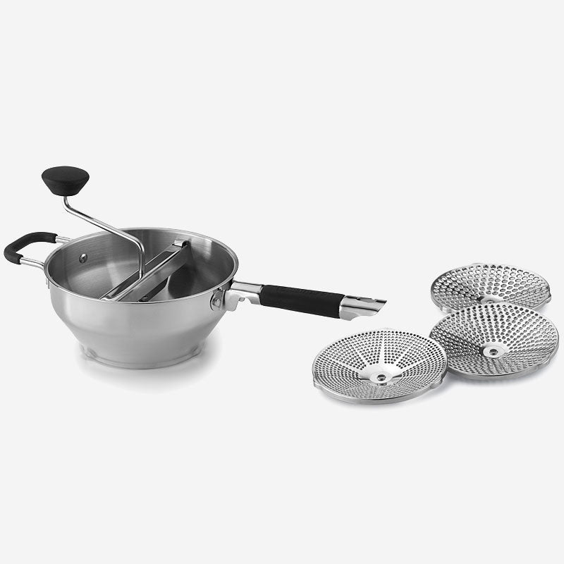 Cuisinart CTG-00-FMC Stainless Steel Food Mill - Perfect for Pureeing, Mashing & Straining Fruits, Vegetables & Soups - Ideal for Homemade Baby Food, Sauces & Jams