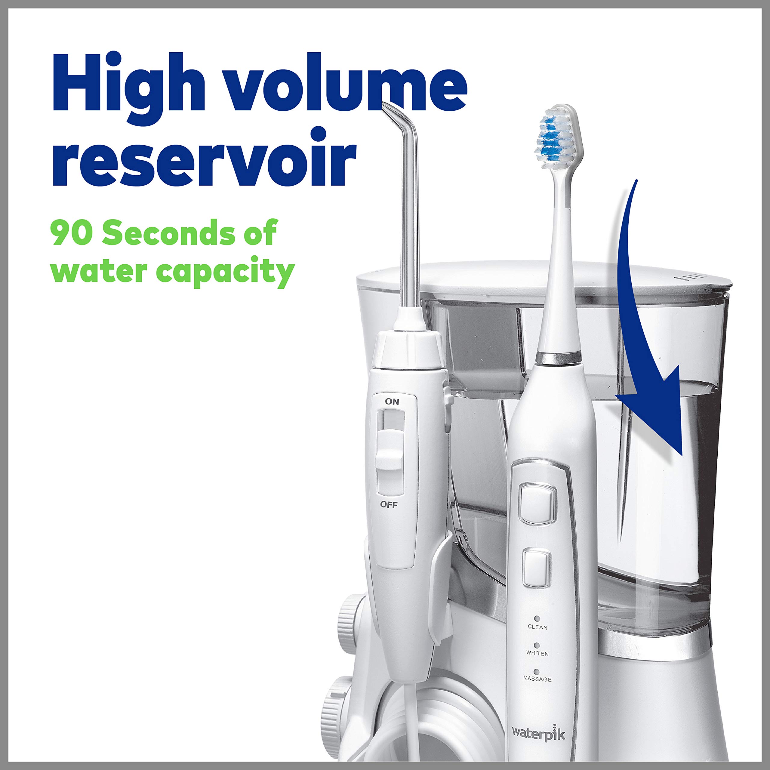 Waterpik Complete Care 5.0 Water Flosser & Sonic Electric Toothbrush Set - Professional Dental Care for Teeth Cleaning, Whitening and Gum Health (White, WP-861) - Perfect for Home Oral Hygiene Routine and Travel