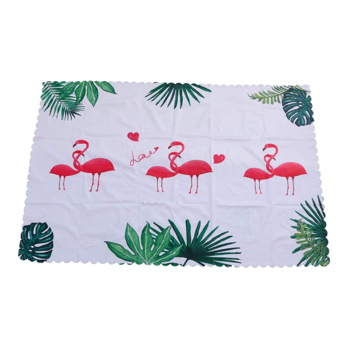 KESYOO Flamingo Print Waterproof Oil-Proof Tablecloth - Tropical Palm Leaf Design for Kitchen, Restaurant, Hawaii Party & Outdoor Dining Decor