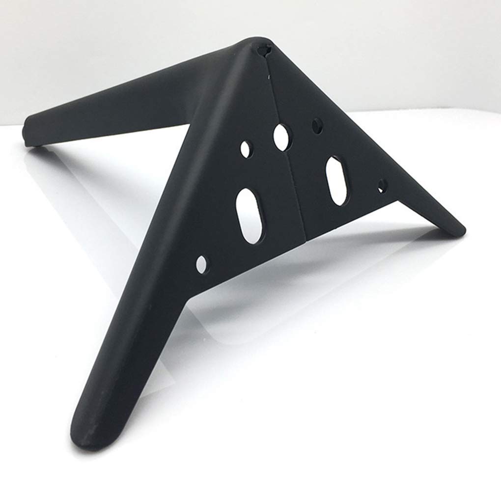 4 Pack Wrought Iron Furniture Legs - 15cm Black Metal Table Legs, Desk Legs, Sofa Bed Legs & Cabinet Feet Replacement - Heavy Duty Furniture Risers for Living Room, Office, Kitchen & Dining Room