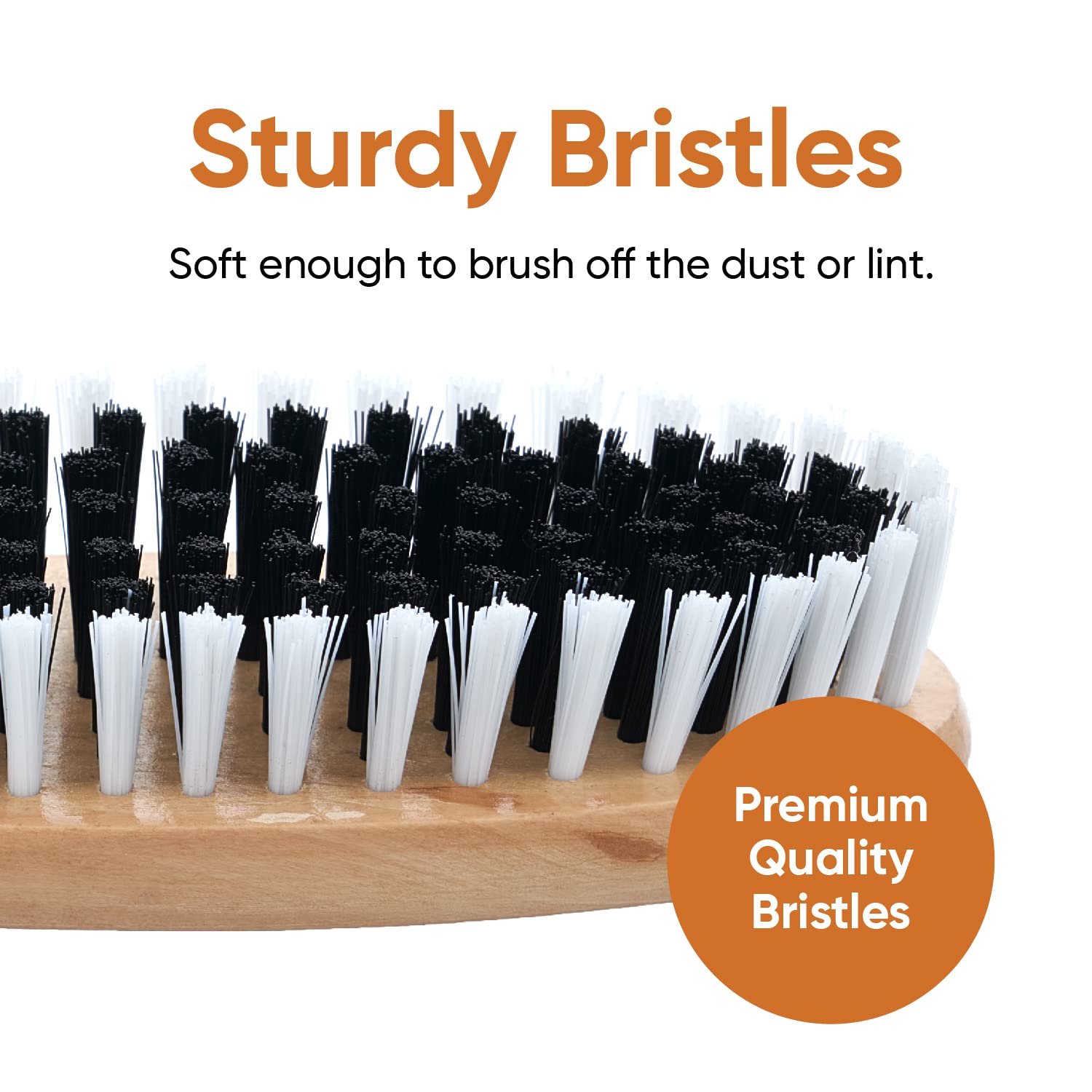 Premium Clothes Brush & Lint Remover - 2 Pack with Sturdy Bristles & Wood Handle for Wool Suits, Pet Hair, Suede, Hats - Perfect for Wardrobe Care, Dry Cleaning Prep & Travel Essentials