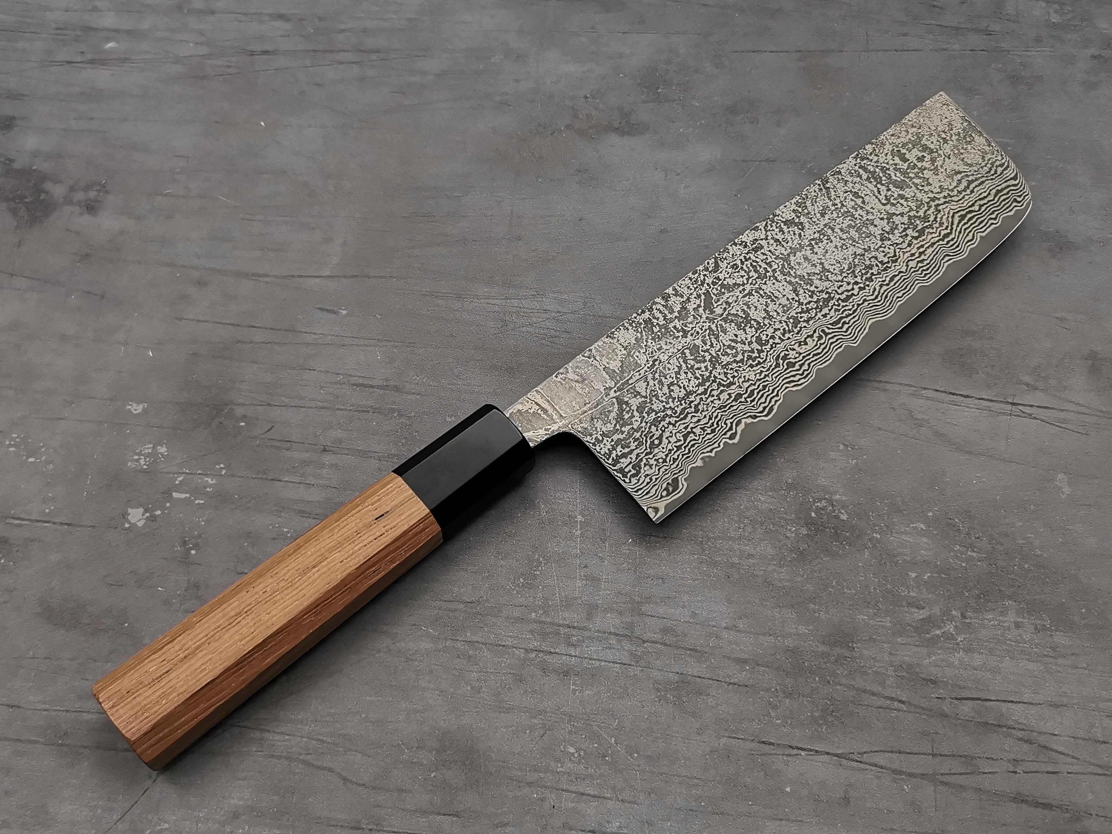 Shiro Kamo SG2 Damascus 180mm Nakiri Japanese Chef Knife - Premium Kitchen Knife for Slicing Vegetables, Fruits & Herbs - Perfect for Home Cooks & Professional Chefs