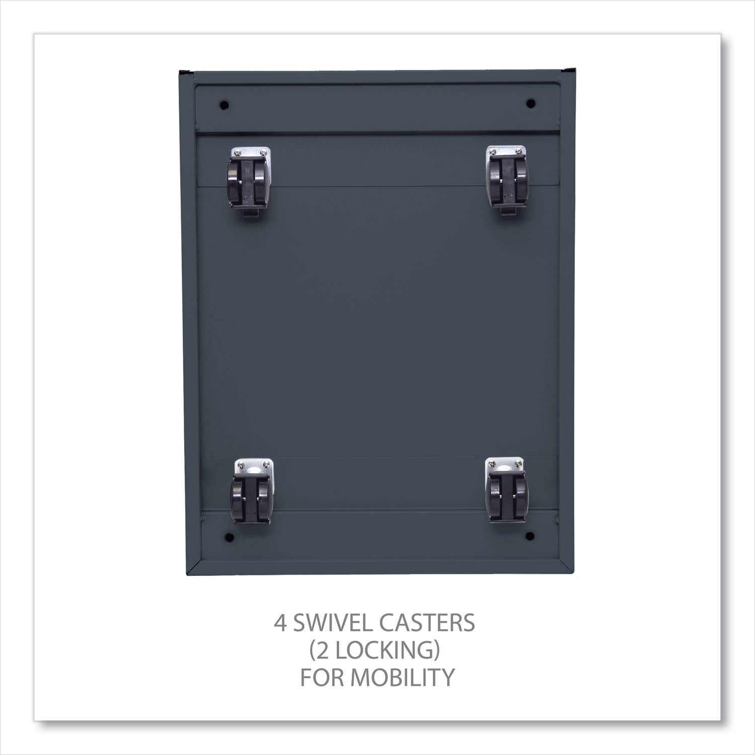 Alera® 2-Drawer File Pedestal with Full-Length Pull - Left or Right Opening, Legal/Letter Size, Charcoal Finish (14.96