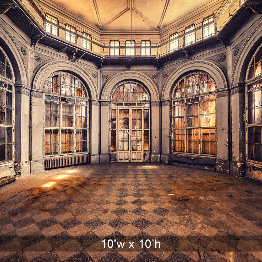 Victorian Conservatory Printed Backdrop - Elegant Garden Party Photo Backdrop for Weddings, Baby Showers & Tea Parties | High-Quality Photography Background