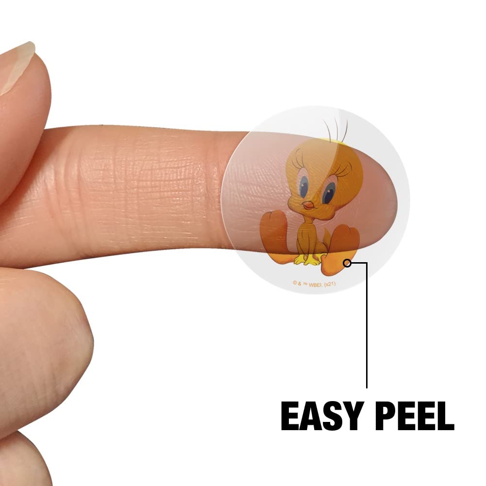 Looney Tunes Tweety Bird 1 Inch Clear Stickers for Planners, Calendars, Scrapbooking & DIY Crafts - Perfect for Journaling, Bullet Journals & School Supplies