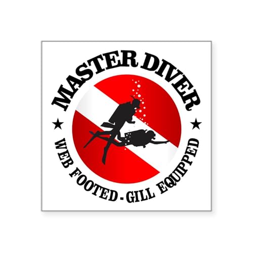 White - Master Diver (Round) Sticker