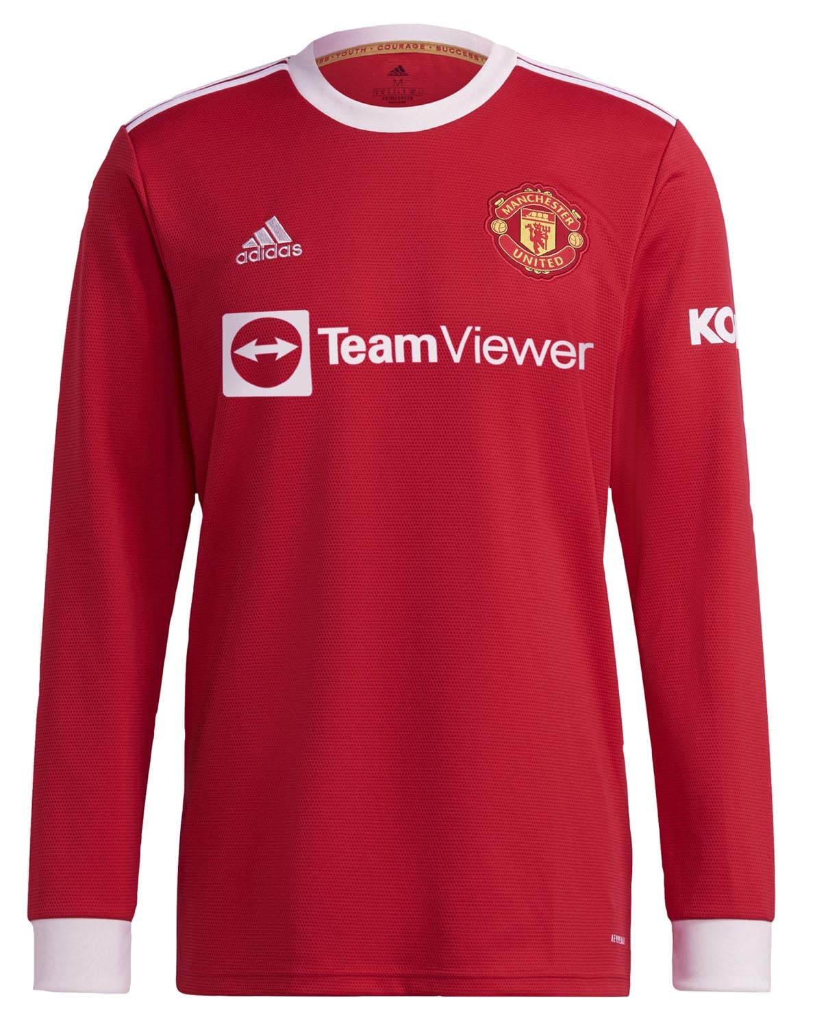 Adidas Manchester United 2021/22 Home Long Sleeve Soccer Jersey - Official Football Shirt for Games & Fan Support