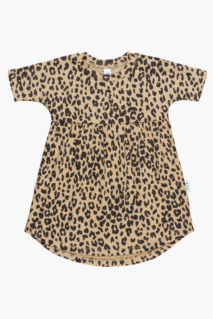 Huxbaby Leopard Swirl Girls Dress - Cute Animal Print Party & Casual Outfit for Toddler and Kids Fashion