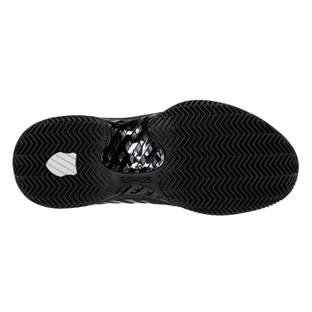 K Swiss Hypercourt Express 2 Women's Clay Court Tennis Shoes - Black/White | Lightweight & Durable for Competitive Play & Training | Perfect for Clay Courts, Tennis Matches & Gym Workouts
