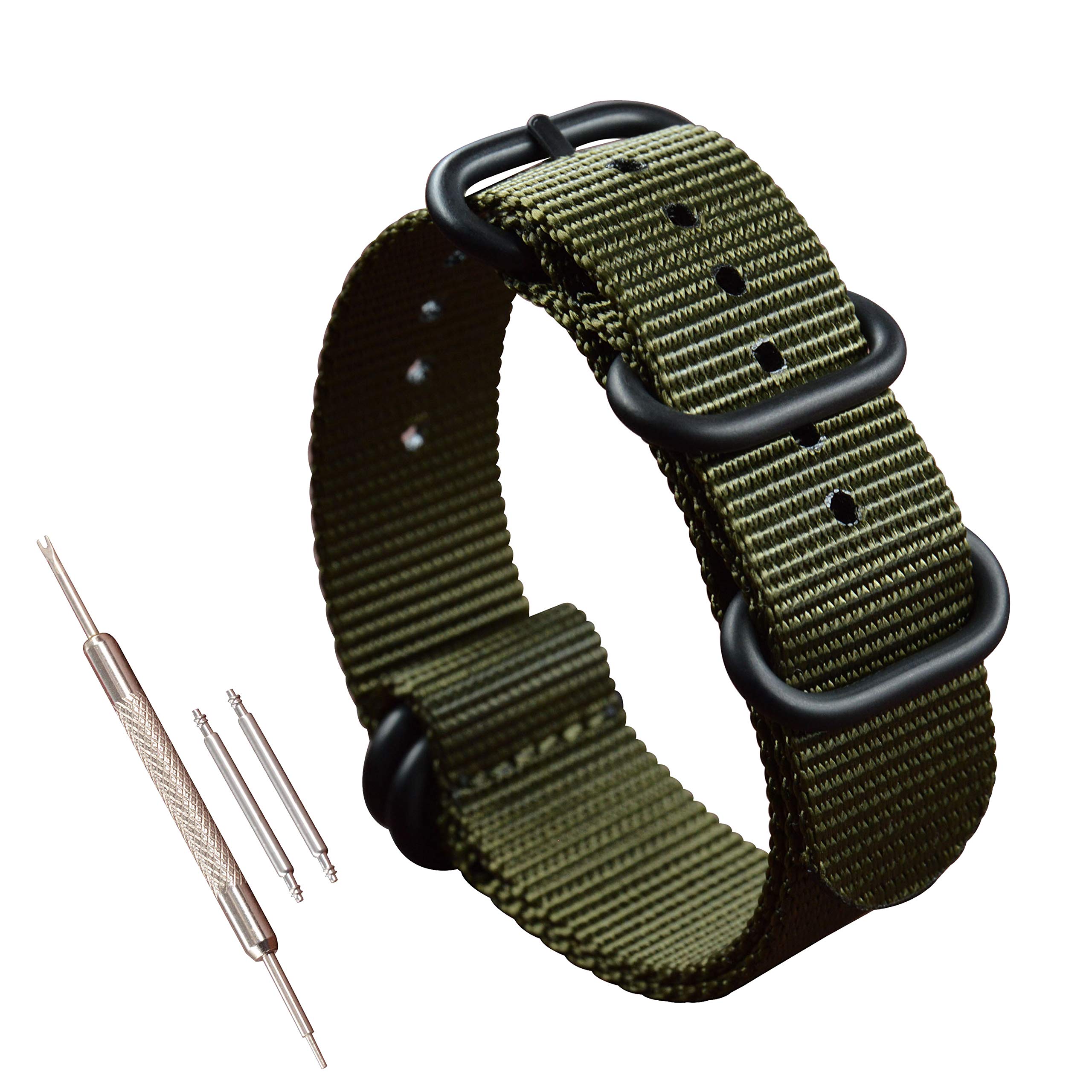 Premium Nylon Watch Band Replacement - 18mm to 28mm Adjustable Strap for Men & Women - Durable & Comfortable for Sports, Outdoor & Everyday Wear