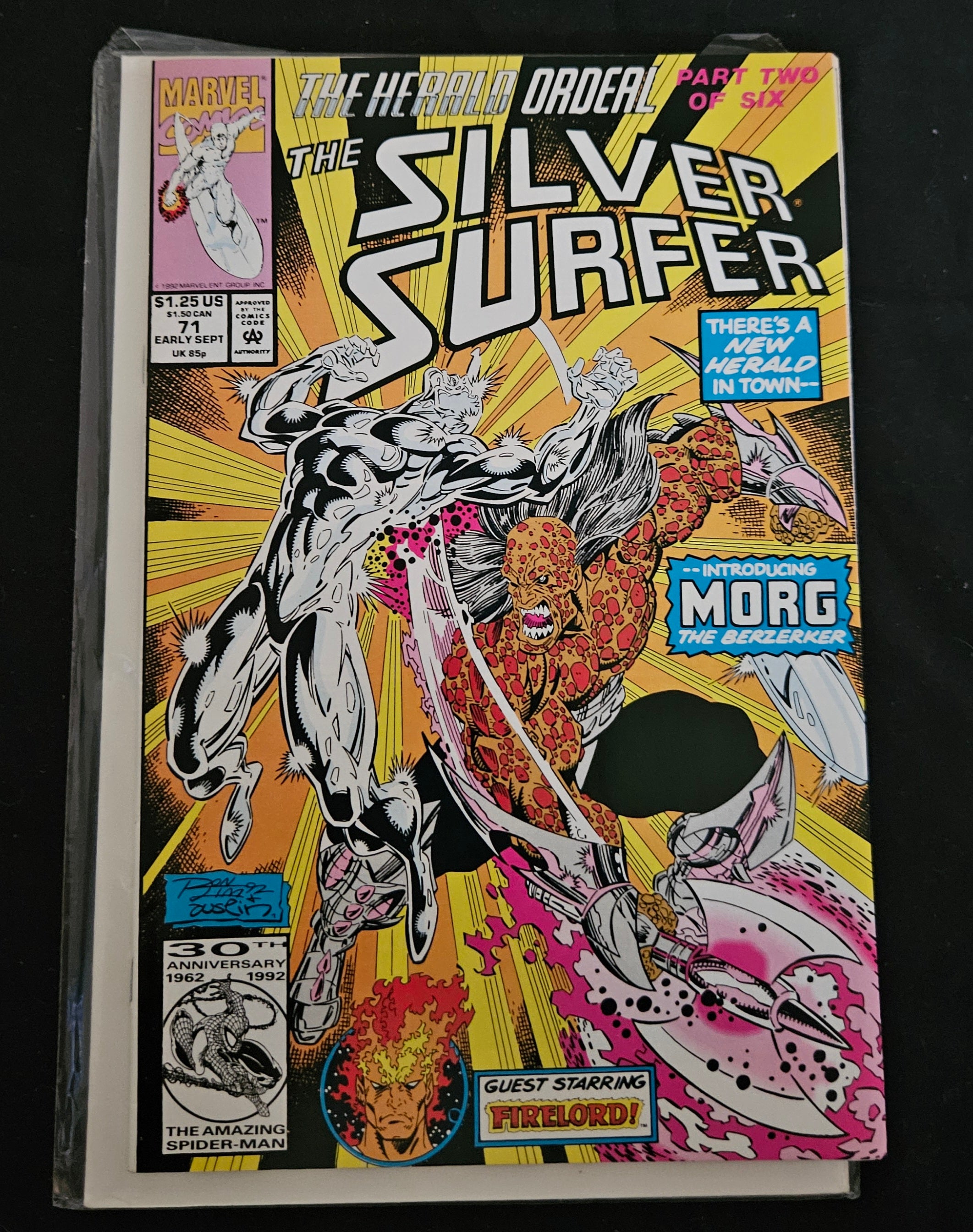 Marvel Comic Book The Silver Surfer #71 (Sept 1992) - Infinity War Tie-In, Near Mint (NM) Condition, UPC: 071486024600 | Collectible Comic for Marvel Fans & Superhero Enthusiasts | Perfect for Display, Gifts, and Comic Book Collections